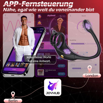 APP Steuerung Penisring Prostate Massager Anal Vibrator mit 10 Vibrationsmodi