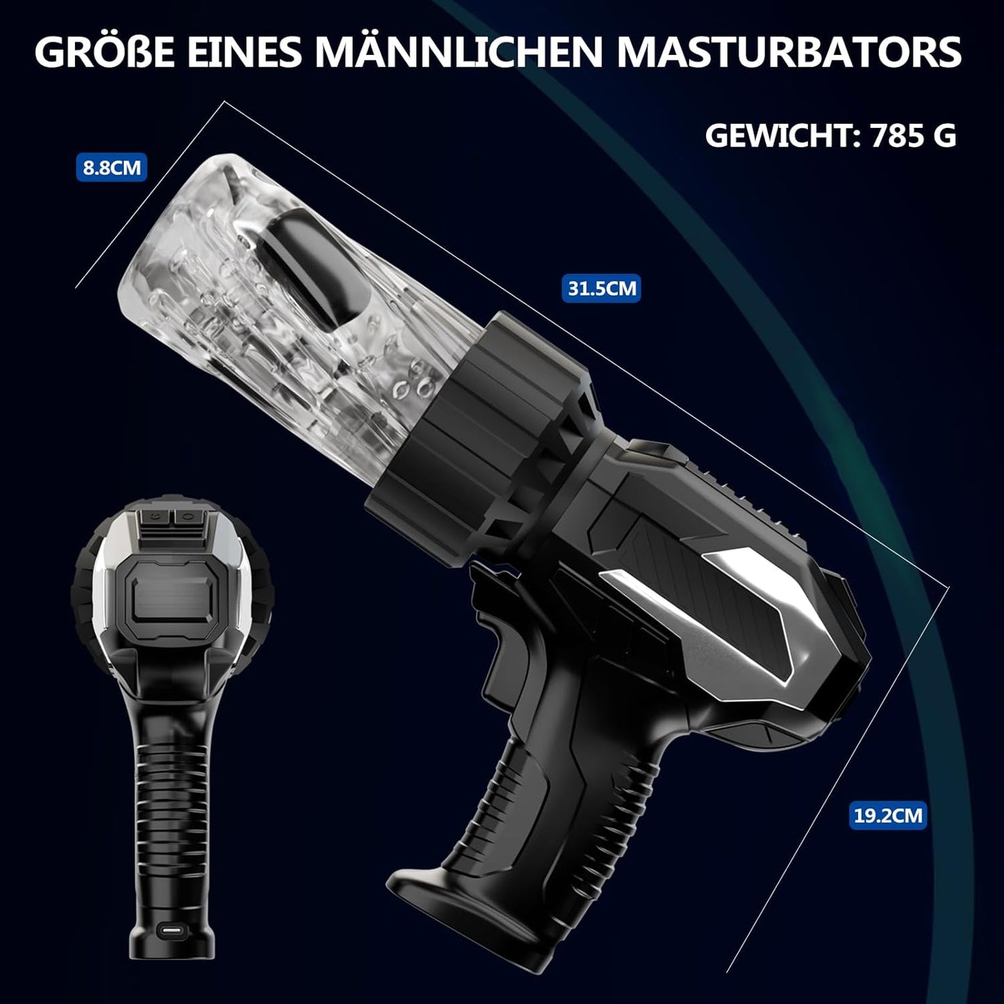 Elektrischer Masturbator Stroker Blowjob Sexmachine mit 10 Teleskop & 10 Rotation
