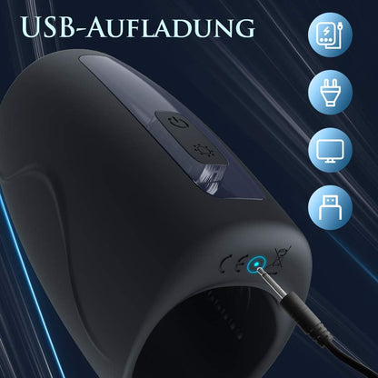 40 ℃ Heizung Elektrischer Penistrainer Vibrator Masturbator mit 10 Vibrationsmodi