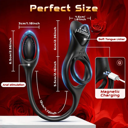 Drahtlose Steuerung Sperm Lock Ring Vibrierende Prostata-massagegerät mit 9 Vibrations