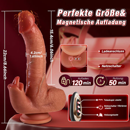 KI-interaktiven Dildo Penis Heizstäbe Vibrator mit 9 Vibrations & Stoßvibration