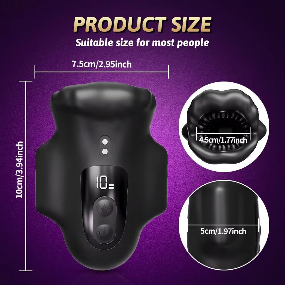 Elektrische Penistrainer Erektionshilfe Masturbator mit 10 Vibrationsmodi