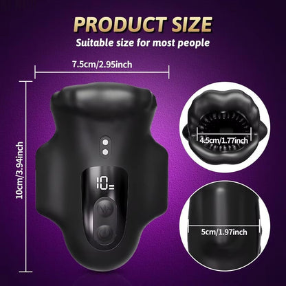 Elektrische Penistrainer Erektionshilfe Masturbator mit 10 Vibrationsmodi