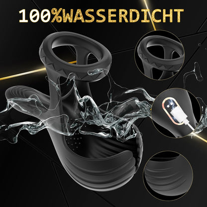 Hodentrainer Cock Ring Penistrainer Vibrator mit 10 Vibrationsmodi