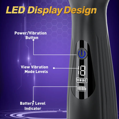 LED-Anzeige Penis Trainer Massagegerät Masturbator mit 10 Vibrationsmo