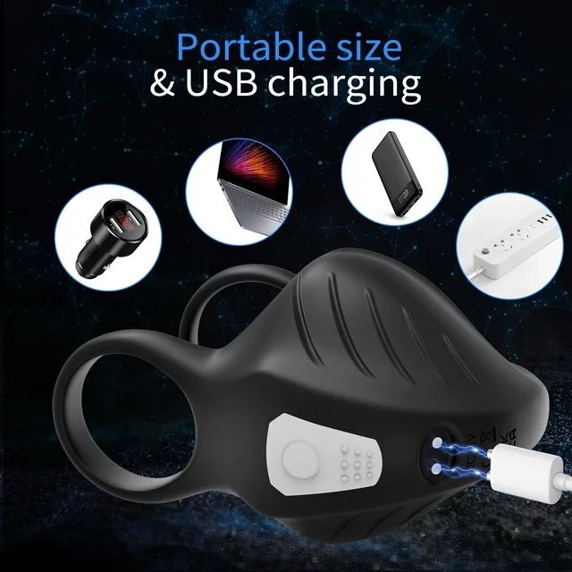 Hodenmassagegerät Penistrainer Vibrator Stimulator Masturbator mit 9 Vibrationsmodi