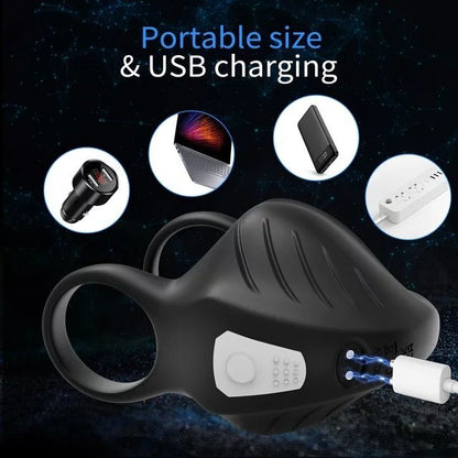 Hodenmassagegerät Penistrainer Vibrator Stimulator Masturbator mit 9 Vibrationsmodi