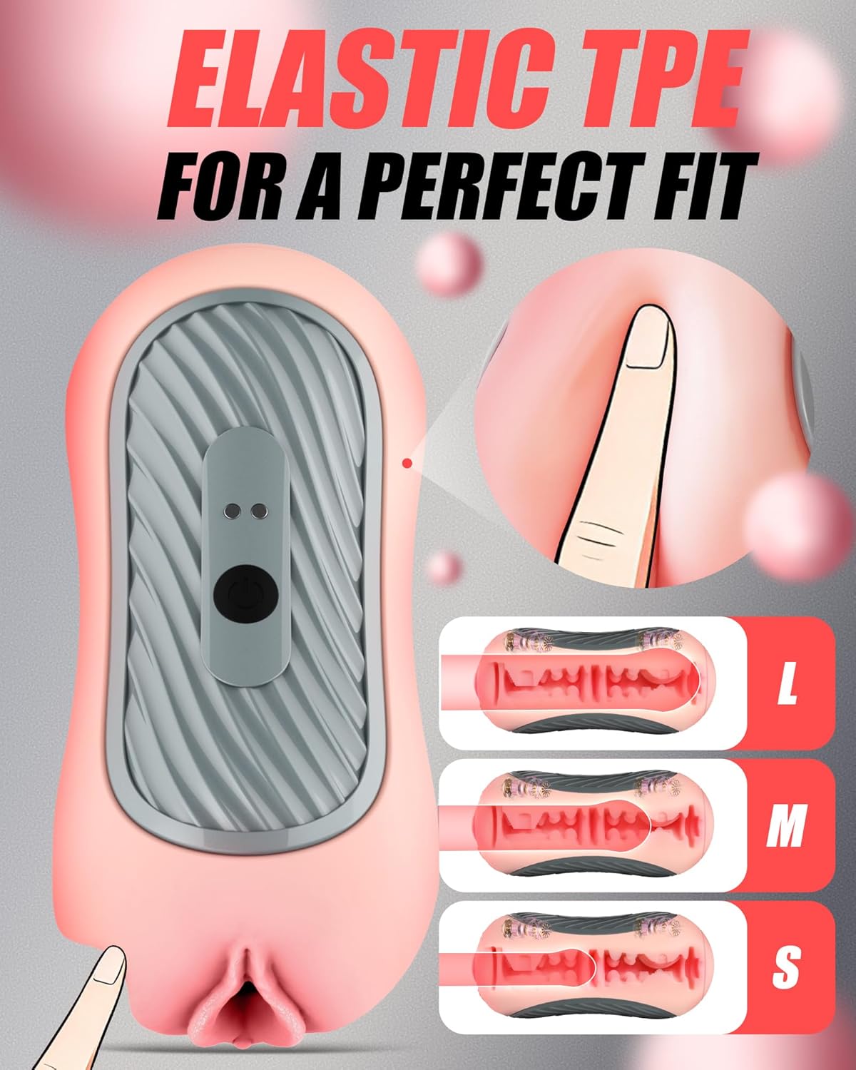 Squeezable Realistischer Masturbator Penis Stroker Blowjob mit 8 Vibration & Saug