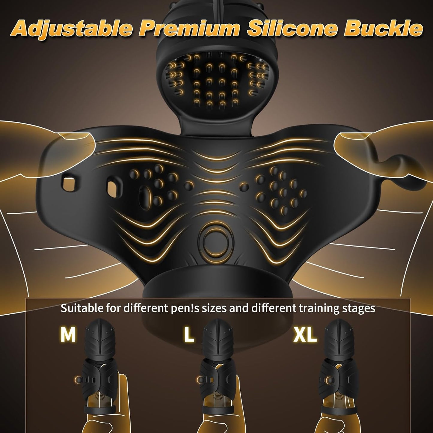 360° Umwickelter Penistrainer Vibrator Cockring mit 10 Schwing und 10 Vibrationsmodi