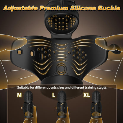 360° Umwickelter Penistrainer Vibrator Cockring mit 10 Schwing und 10 Vibrationsmodi