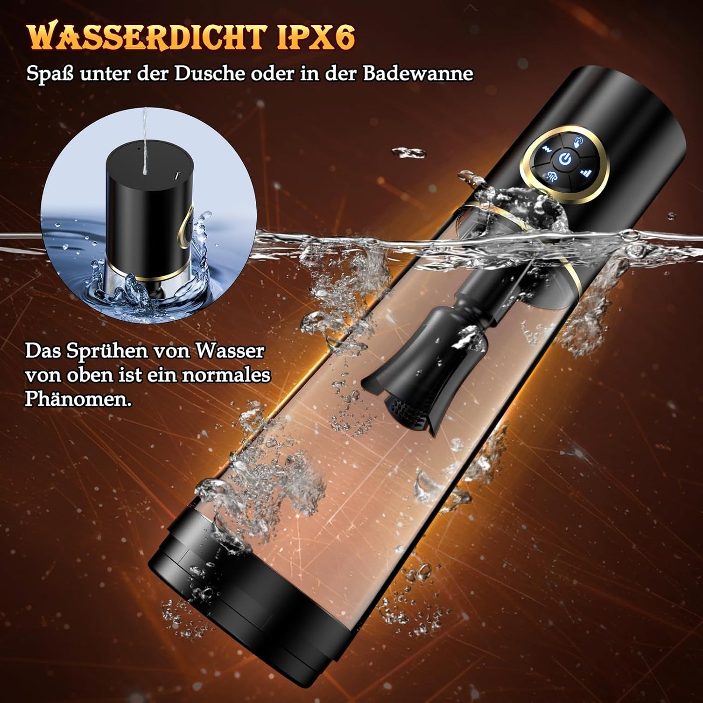 Elektrisch Penispumpe Vibratorensets Blowjob Masturbatoren mit 7 Vibrationsmodi