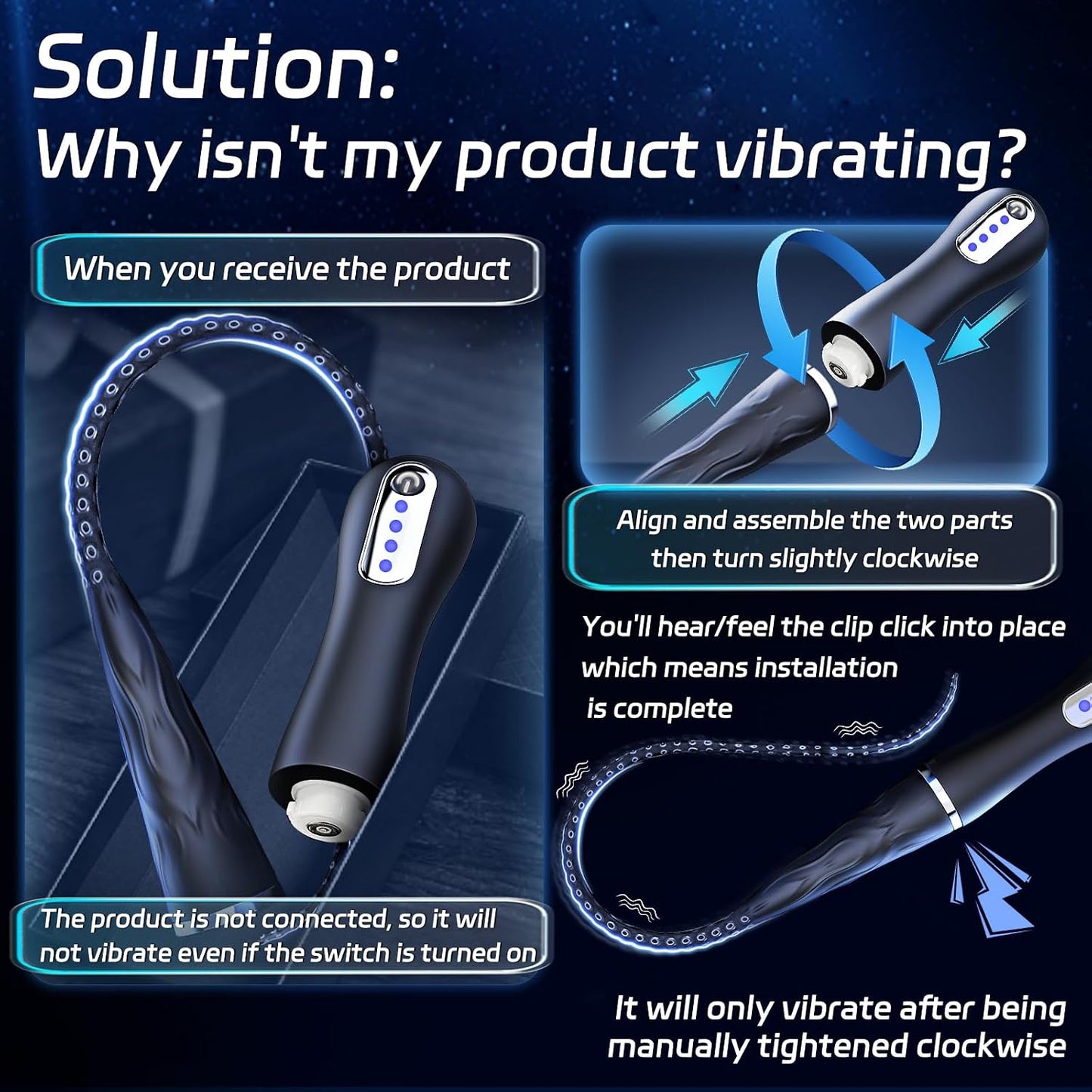 Oktopus Tentakel-Sonden Harnröhrenvibrator Prostata-Massagegerät Penisplug mit 10 Vibrationsmodi
