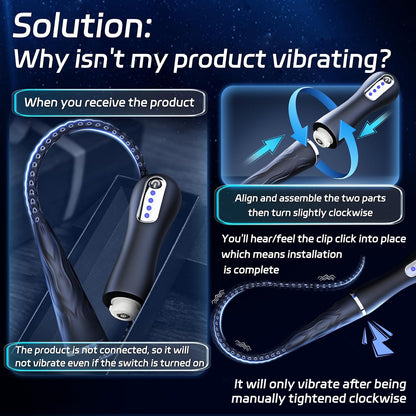 Oktopus Tentakel-Sonden Harnröhrenvibrator Prostata-Massagegerät Penisplug mit 10 Vibrationsmodi
