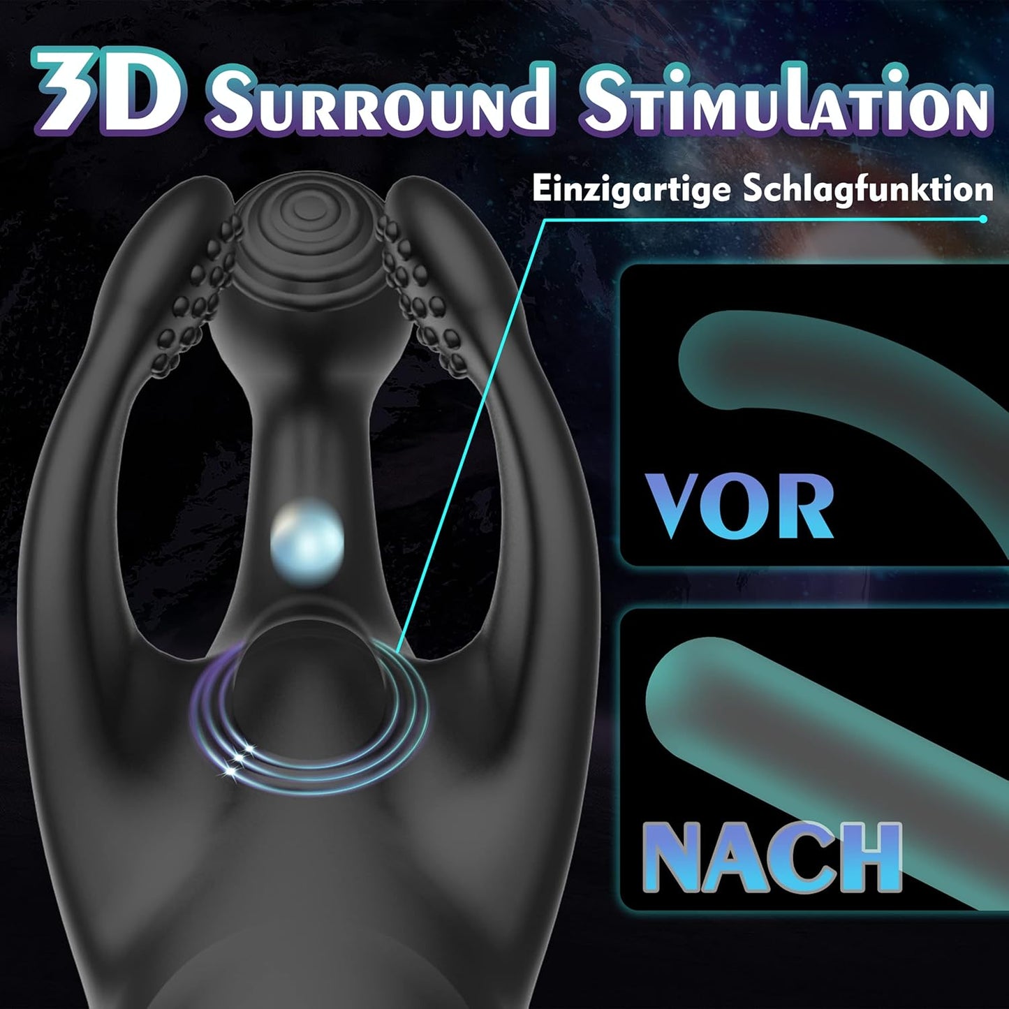 Elektrische Penistrainer Eichel Stimulator Masturbatoren mit 10 Slap-Vibrationsmodus