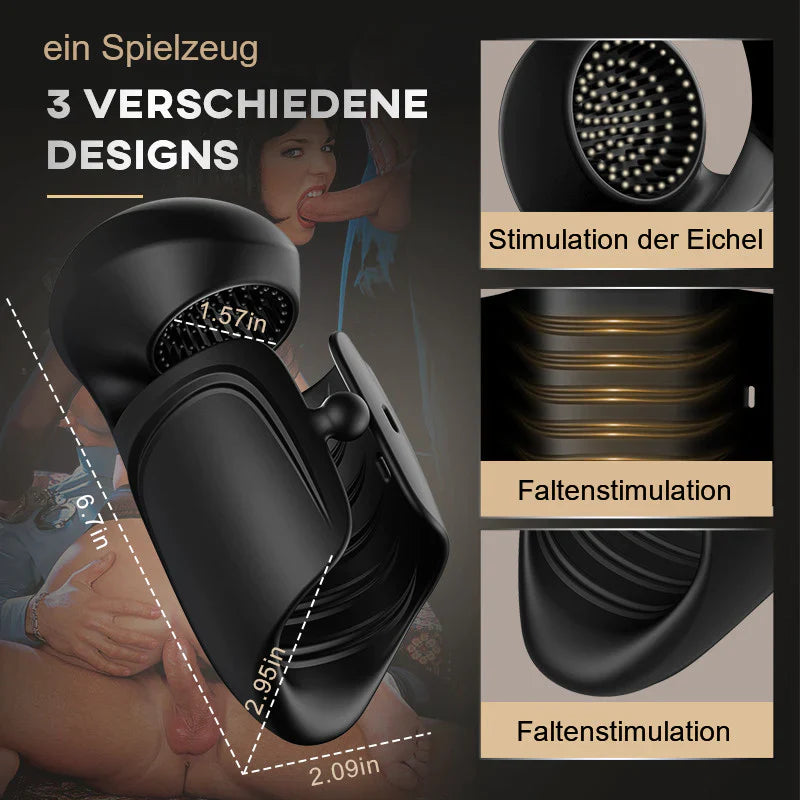 360° Vollumhüllung Automatisch Penistrainer Masturbationsbecher mit 10 Vibrationsmodi