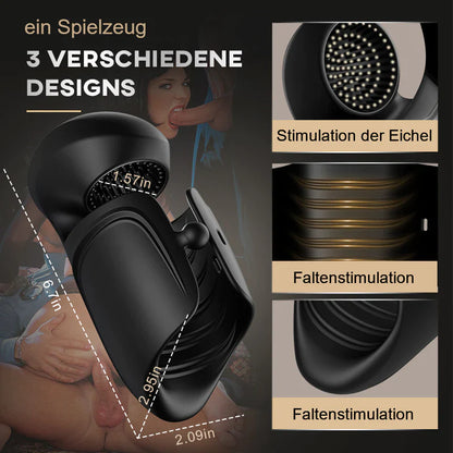 360° Vollumhüllung Automatisch Penistrainer Masturbationsbecher mit 10 Vibrationsmodi