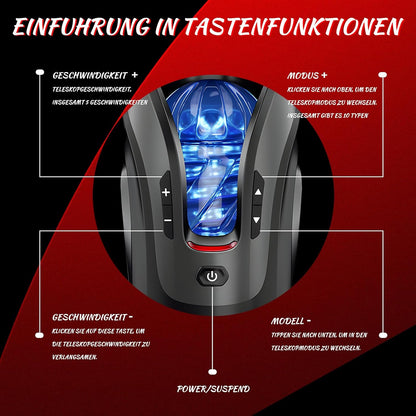 Cannon King Mini Elektrischer Masturbator Cup mit 10 Stoßmodi und 10 Geschwindigkeitsstufen