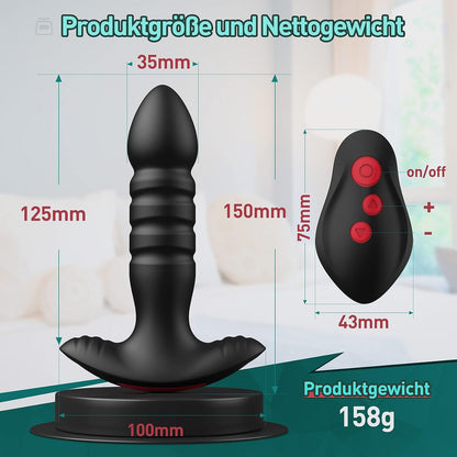 Prostata Massager Analvibratoren Stimulator mit 3 Stoßmodi und 7 Vibrationsmodi