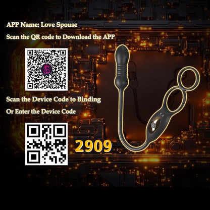 Prostata Massager Analvibrator Penisring mit 9 Stoß und Vibrationsmodi