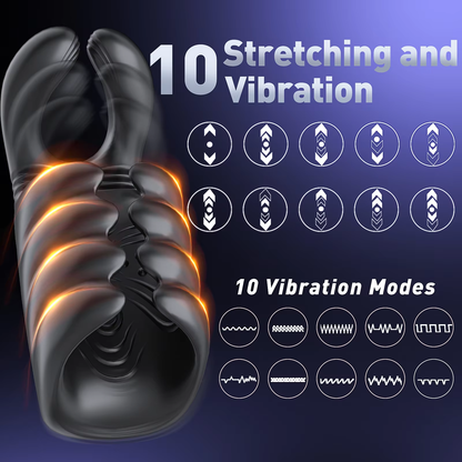 Automatischer Masturbator Penistrainer Vibrator Stimulator mit 10 Schwing und 10 Vibrationsmodi