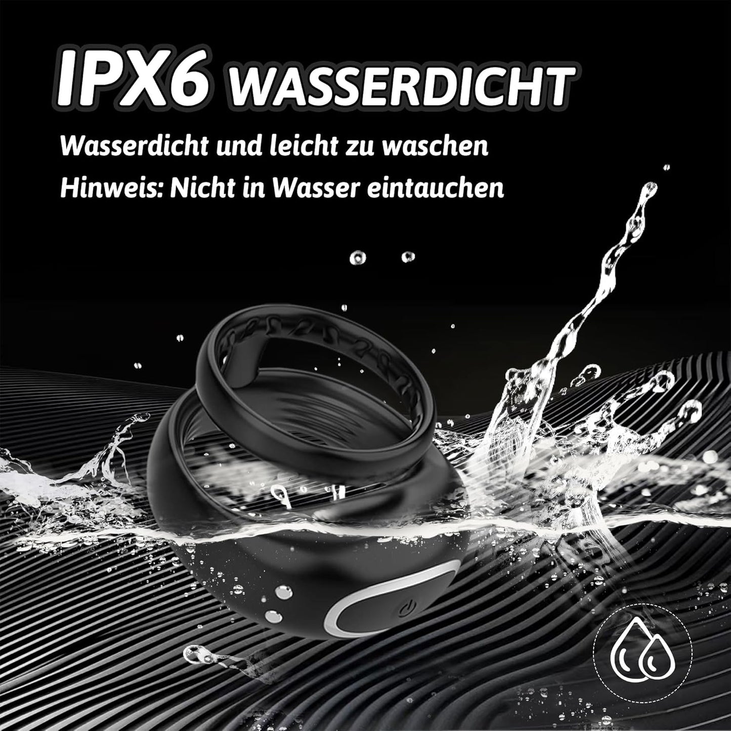 2 IN 1 Dubbele Cockring Penis Vibrator Stimulator mit 10 Vibrationsfrequenzen