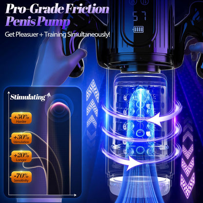 KI-synchronisierter Masturbator Penispumpe mit 7 Stoß & Rotationsmodi & 5 Saugmodi