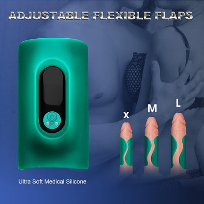 Freihändiger Penistrainer Eichelvibrator Massager Masturbator mit 9 Pulsationsmodi