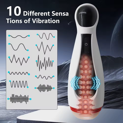 Automatische Masturbator Blowjob Penistrainer mit 10 Vibrationsmodi