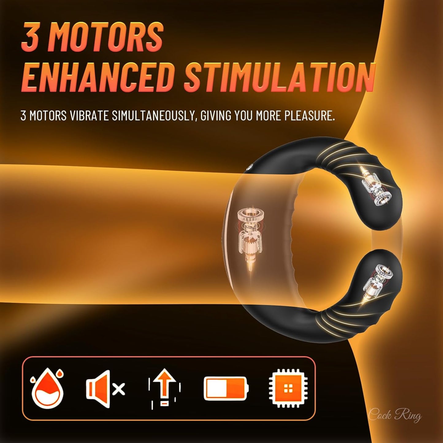 Dehnbar Cock Ring Penistrainer Vibrator mit 10 Vibrationsmodi