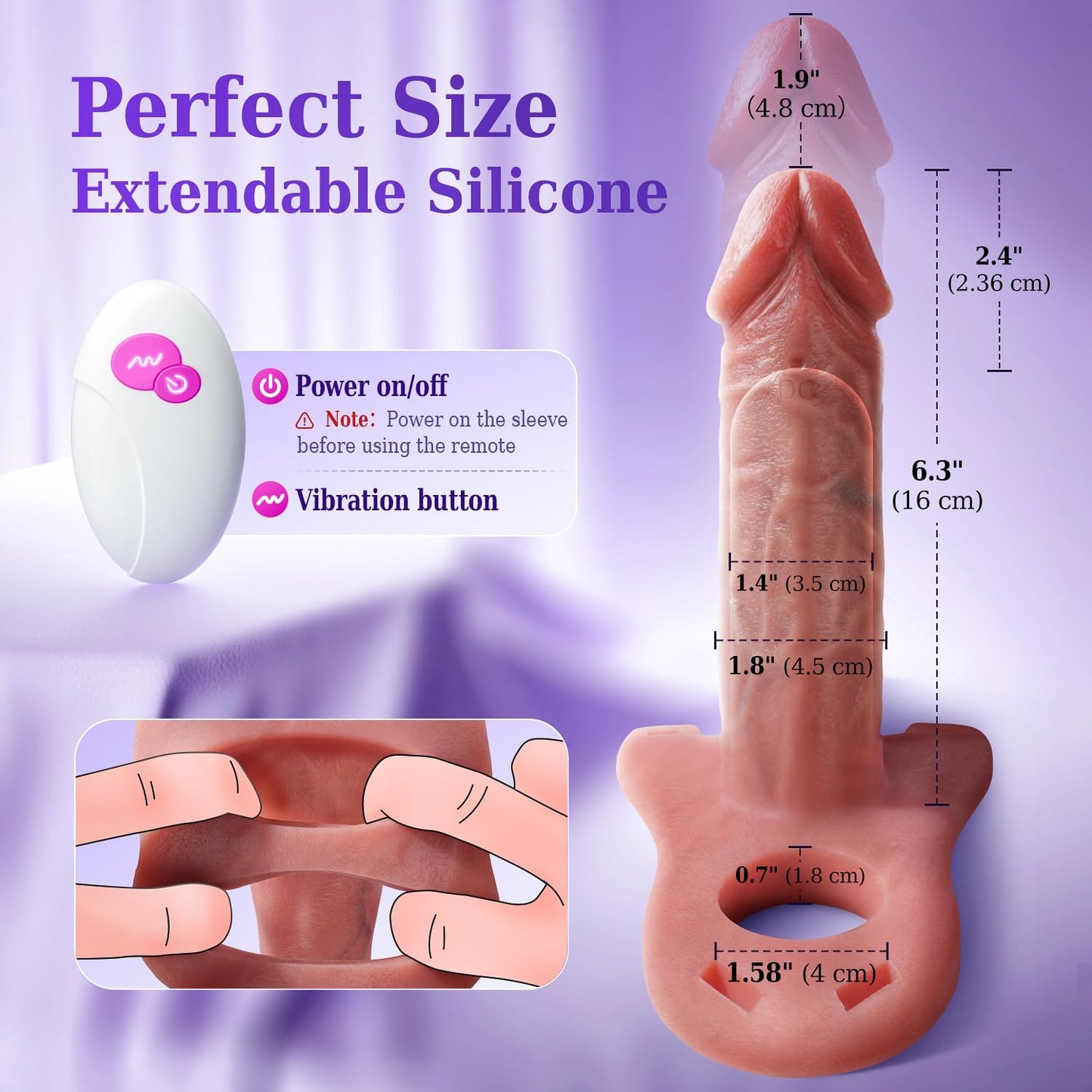 Strap-On 5 IN 1  Penishülle Penis Trainer Vibrator mit Mehreren Modi & App-Integration