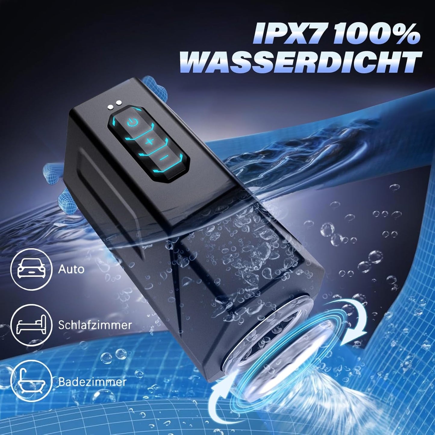 Elektrischer Masturbator Penistrainer Stroker mit 7 Vibrationsmodi und 5 Rotationsgeschwindigkeiten