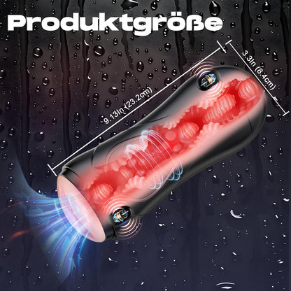 Elektrischer Masturbator Taschenmuschi Blowjob mit 9 Vibrationsmodi