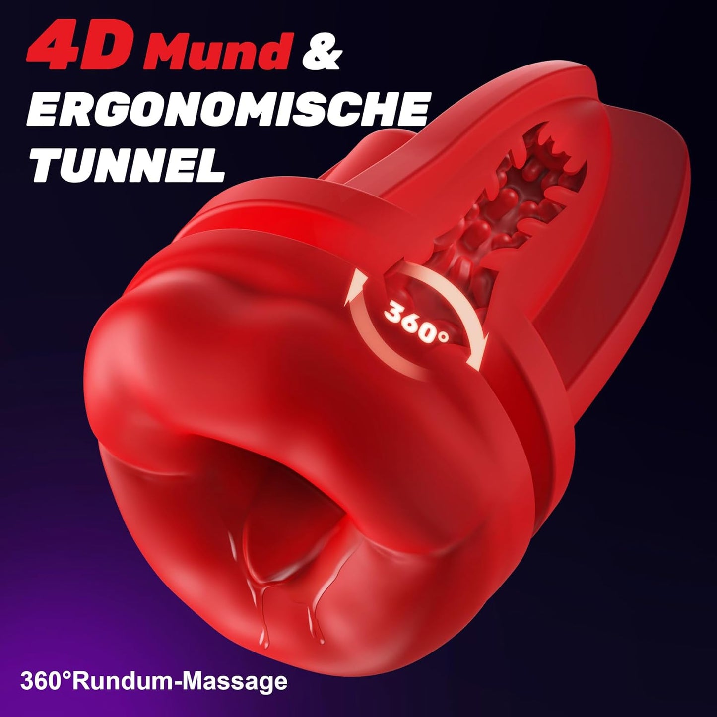 2 IN 1 Elektrischer Masturbieren Penistrainer Vibrator Stroker mit 9 Vibrationsmodi