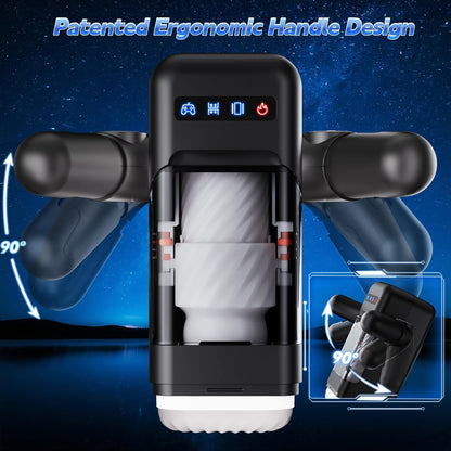 6 IN 1 Elektrische Masturbator Penistrainer Stroker mit 10 Vibrations und 8 Stoßmodi