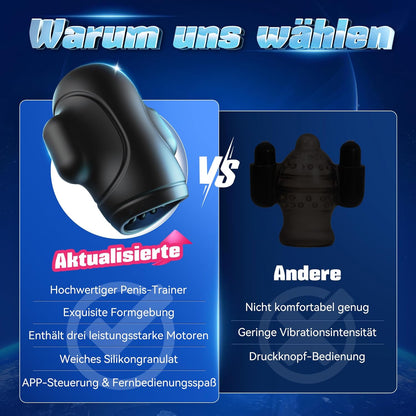 4 IN 1 Penis Trainer Eichel Stimulator Blowjob Masturbator mit 10 Bieten & 10 Vibrations