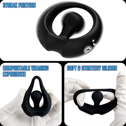 360° Flexibler Ball Penistrainer Cockring Stimulator Masturbatoren mit 9 Vibrationsmodi