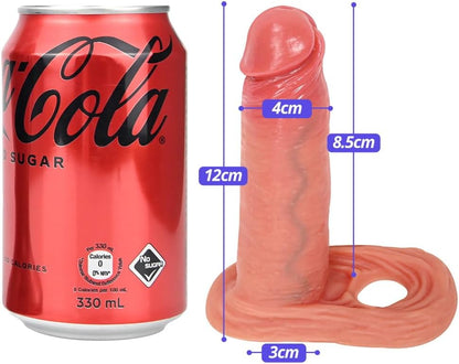 Realistische Penishülle Penismanschetten mit Hodenringen Penis Extender