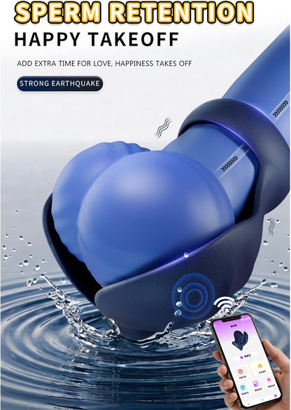 Dual Cockring  Penistrainer Hodenvibrator Massagegerät mit 10 Vibrationsmodi