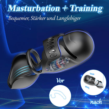 Elektrischer Masturbator Eichel Stimulator Penistrainer Vibrator mit 9 Modi