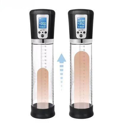 LED-Digitalanzeige Elektrische Penis Vakuumpumpe Masturbator mit 4 Saugintensitäten