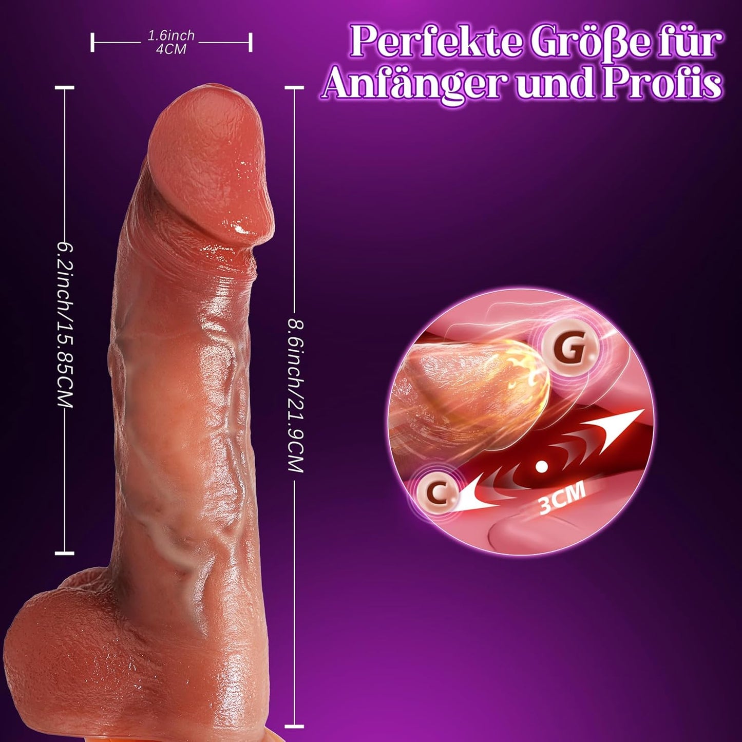 KI-interaktiven Dildo Vibrator Analvibratoren mit 9 Stoßfunktions