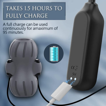 Doppelseitiger Penistrainer Massagegerät mit 3 Vibrationsmodi und 9 Geschwindigkeiten