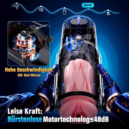 KI-Interaktion 360° Schnellheiz Masturbator mit 5 Teleskopfunktion