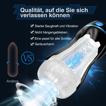 Elektrischer Masturbator Penisstimulator Vibrator mit 7 Vibrations und 3 Saugmodi