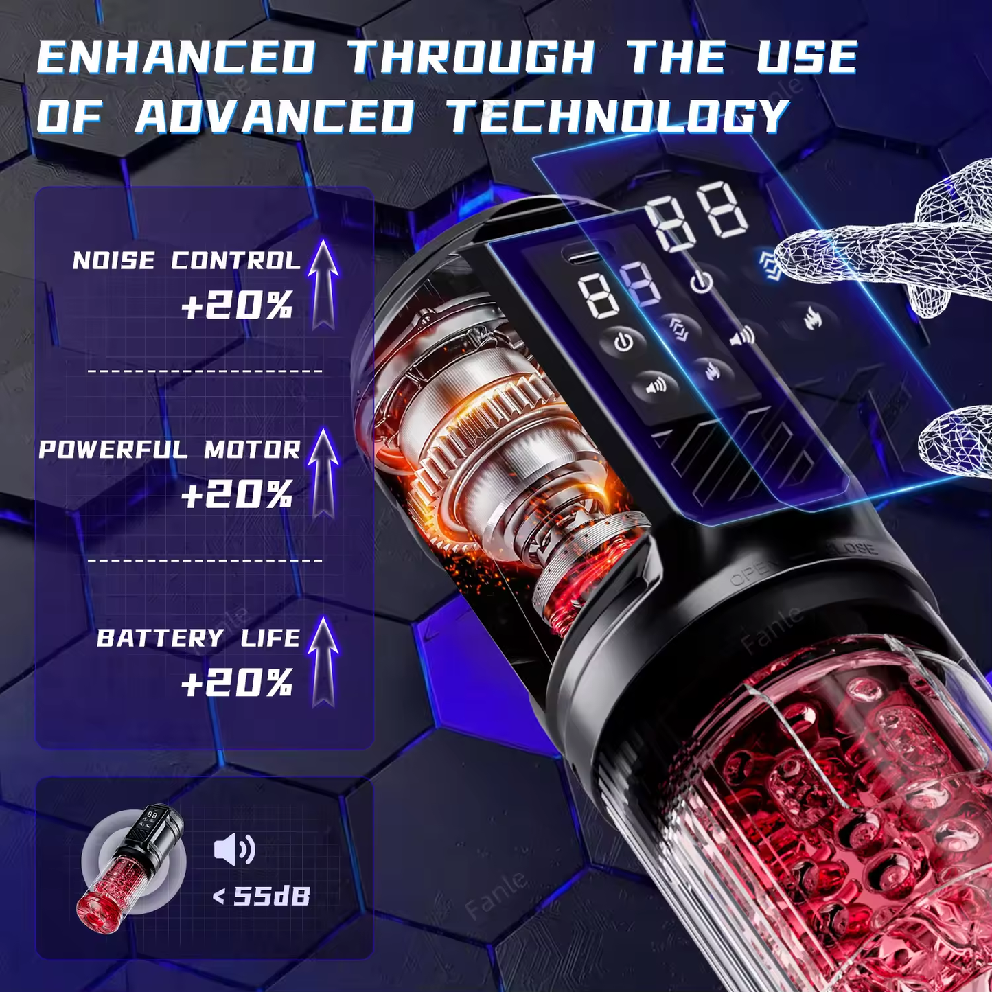 Automatischer KI-Masturbator Stroker Blowjob Sexmachine mit 12 Stoßmodi und 360° Rotation