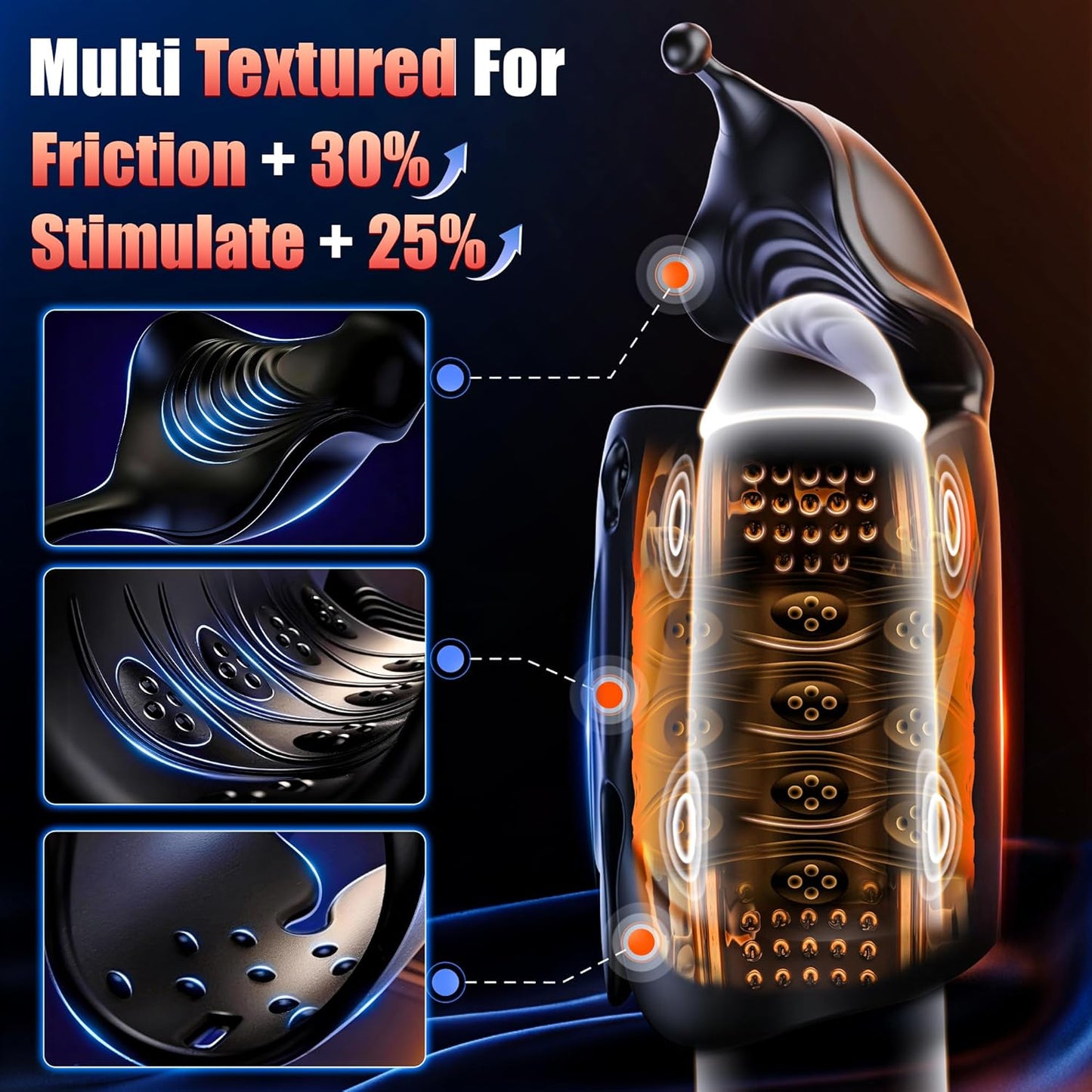 Elektrischer Masturbationsbecher Penistrainer Vibrator Trainer mit 10 Vibrationsmodi