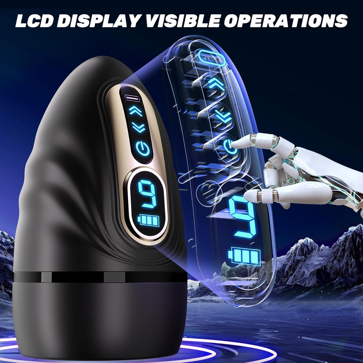 Penis Trainer Vibrator Sexmaschine Masturbationsgerät mit 9 Vibrationsstufen