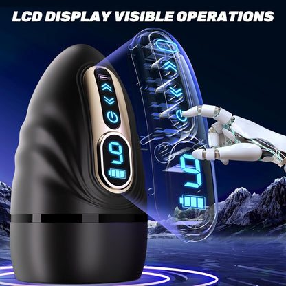 Penis Trainer Vibrator Sexmaschine Masturbationsgerät mit 9 Vibrationsstufen