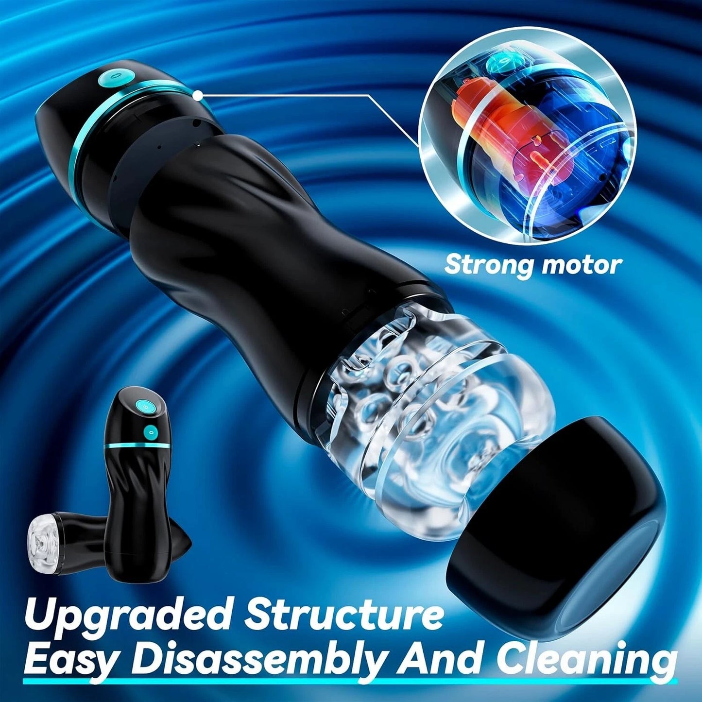 Elektrischer Masturbator Penisstimulator Vibrator mit 7 Vibrations und 3 Saugmodi