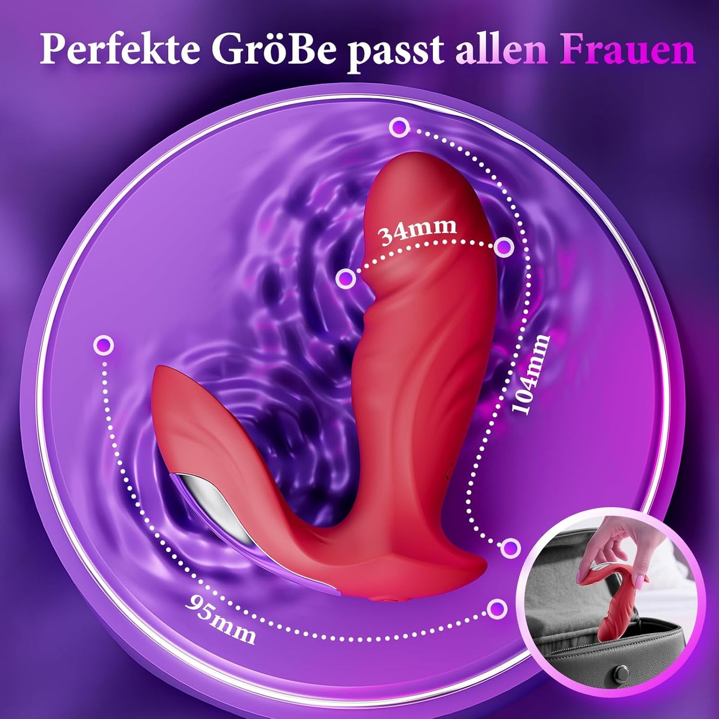 APP-gesteuertes Butterfly Vibrator Klitoris Stimulator mit 9 Vibrationsmodi